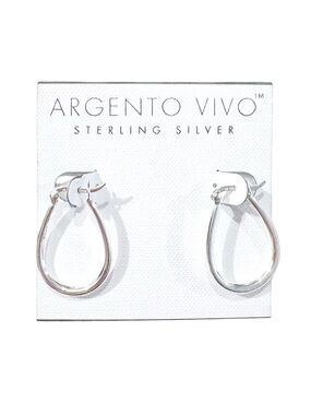 Argento Vivo Sterling Silver Hoop Earrings